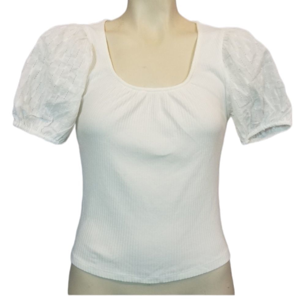 Good Luck Gem White Blouse Size Small